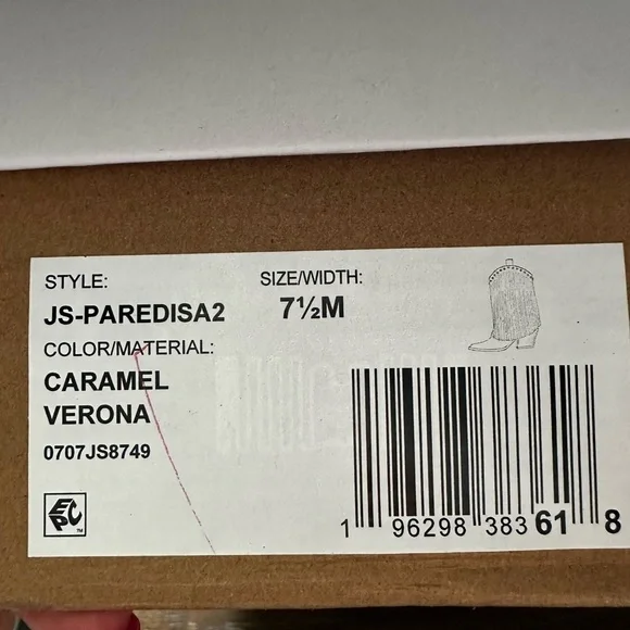 Jessica Simpson fringe western boot NIB Size 7 1/2 - Picture 9 of 10
